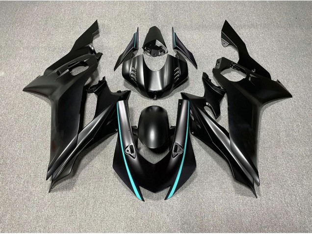 Acentos En Negro Mate & Verde Azulado 2017-2021 Yamaha R6 Carenados Moto Acentos En Negro Mate & Verde Azulado 2017-2021 Yamaha R6 Carenados Moto