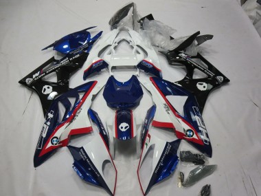 Alienígena Azul & Blanco 2009-2014 BMW S1000RR Carenados Moto