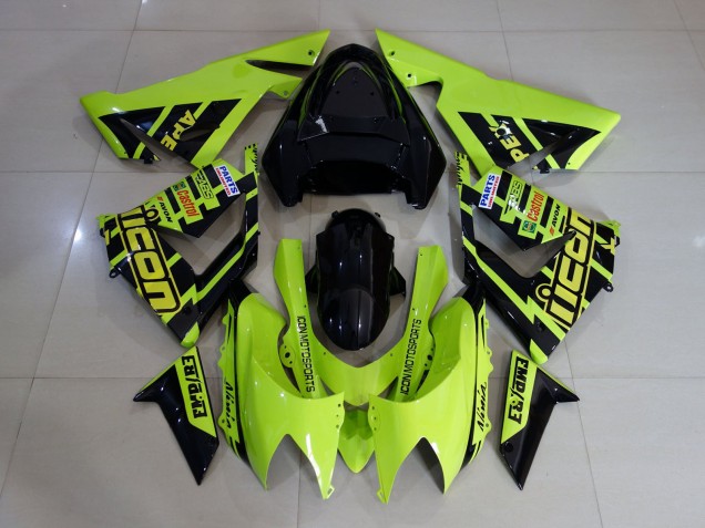 Alta Visibilidad Amarillo & Negro 2004-2005 Kawasaki ZX10R Carenados Moto Alta Visibilidad Amarillo & Negro 2004-2005 Kawasaki ZX10R Carenados Moto