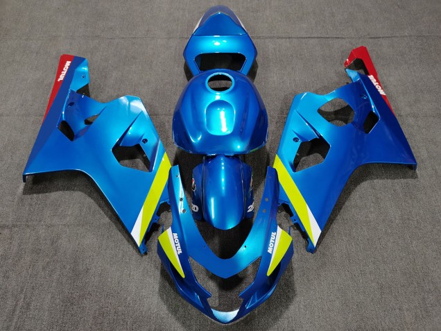 Amarillo Azul Perla 2004-2005 Suzuki GSXR 600-750 Carenados Moto Amarillo Azul Perla 2004-2005 Suzuki GSXR 600-750 Carenados Moto