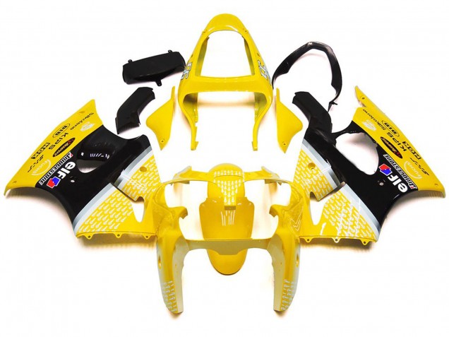 Amarillo Brillante 1 2000-2002 Kawasaki ZX6R Carenados Moto Amarillo Brillante 1 2000-2002 Kawasaki ZX6R Carenados Moto