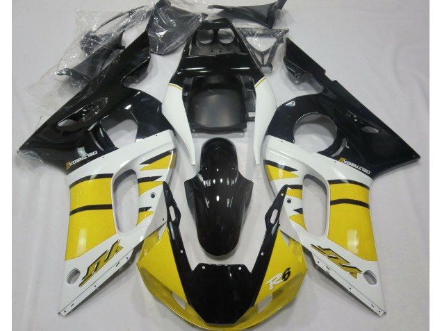 Amarillo Brillante & Negro 1998-2002 Yamaha R6 Carenados Moto Amarillo Brillante & Negro 1998-2002 Yamaha R6 Carenados Moto