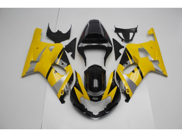 Amarillo & Negro 2001-2003 Suzuki GSXR 600-750 Carenados Moto Amarillo & Negro 2001-2003 Suzuki GSXR 600-750 Carenados Moto