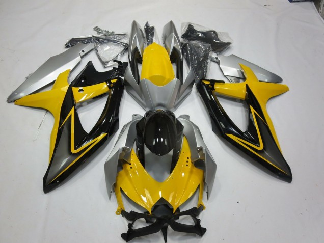 Amarillo Negro 2008-2010 Suzuki GSXR 600-750 Carenados Moto Amarillo Negro 2008-2010 Suzuki GSXR 600-750 Carenados Moto