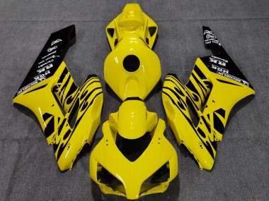 Amarillo Negro Llama 2004-2005 Honda CBR1000RR Carenados Moto