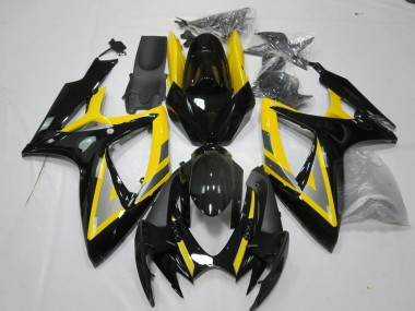 Amarillo Plata & Negro 2006-2007 Suzuki GSXR 600-750 Carenados Moto