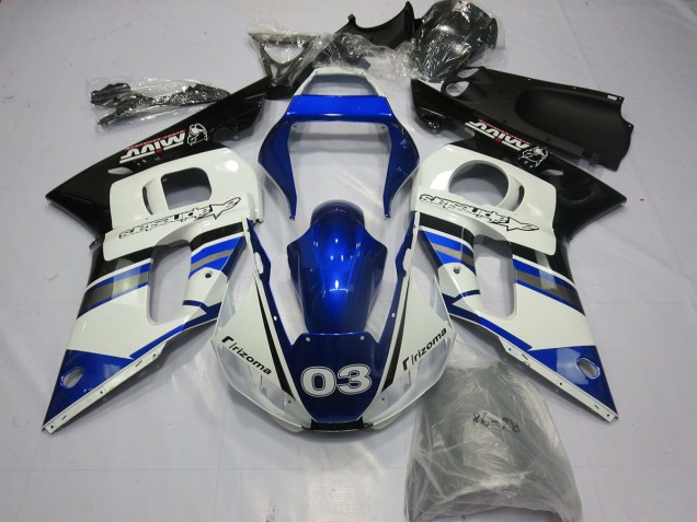 Azul Blanco 03 1998-2002 Yamaha R6 Carenados Moto Azul Blanco 03 1998-2002 Yamaha R6 Carenados Moto