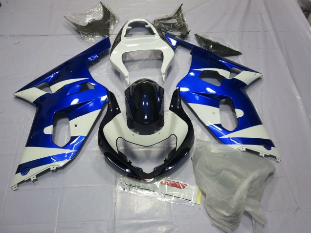 Azul & Blanco 2001-2003 Suzuki GSXR 600-750 Carenados Moto Azul & Blanco 2001-2003 Suzuki GSXR 600-750 Carenados Moto
