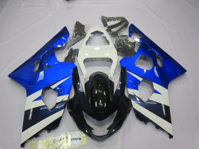 Azul Blanco 2004-2005 Suzuki GSXR 600-750 Carenados Moto Azul Blanco 2004-2005 Suzuki GSXR 600-750 Carenados Moto