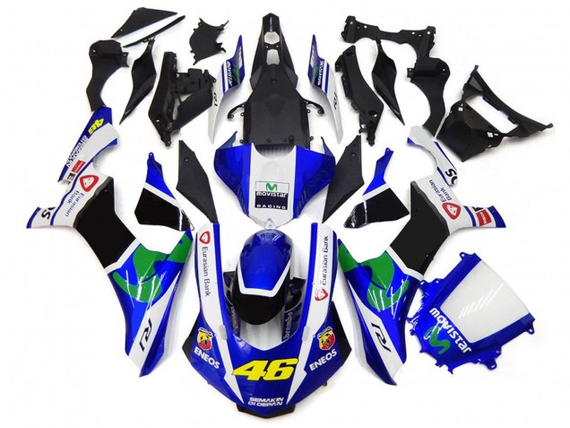 Azul & Blanco 46 2015-2019 Yamaha R1 Carenados Moto Azul & Blanco 46 2015-2019 Yamaha R1 Carenados Moto