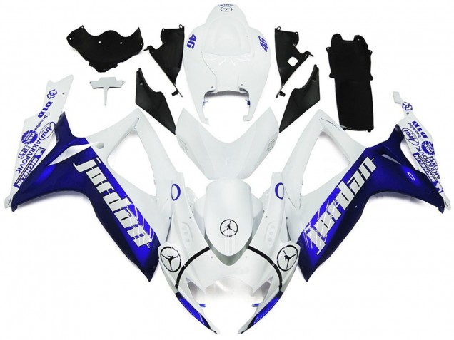 Azul & Blanco Jordan Estilo Brillante 2006-2007 Suzuki GSXR 600-750 Carenados Moto Azul & Blanco Jordan Estilo Brillante 2006-2007 Suzuki GSXR 600-750 Carenados Moto