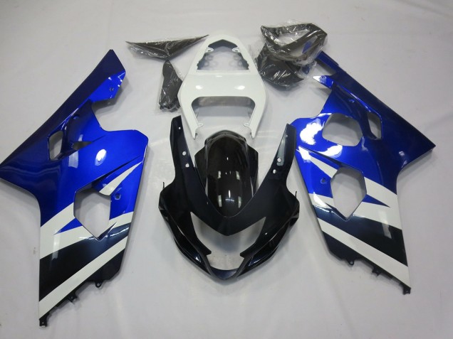 Azul Blanco & Negro 2004-2005 Suzuki GSXR 600-750 Carenados Moto Azul Blanco & Negro 2004-2005 Suzuki GSXR 600-750 Carenados Moto