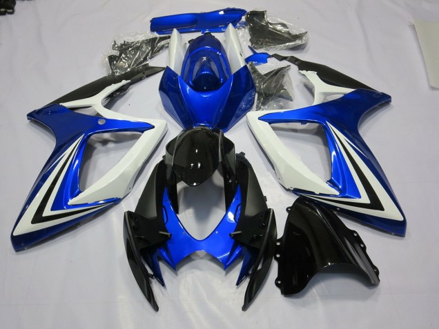 Azul Blanco & Negro 2006-2007 Suzuki GSXR 600-750 Carenados Moto Azul Blanco & Negro 2006-2007 Suzuki GSXR 600-750 Carenados Moto