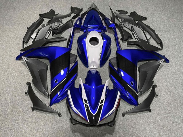 Azul Blanco & Negro 2015-2018 Yamaha R3 Carenados Moto Azul Blanco & Negro 2015-2018 Yamaha R3 Carenados Moto