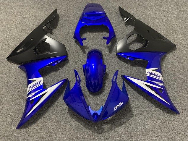 Azul Blanco & Negro Mate 2003-2004 Yamaha R6 Carenados Moto Azul Blanco & Negro Mate 2003-2004 Yamaha R6 Carenados Moto