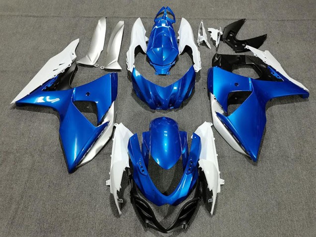 Azul Blanco & Plata 2009-2016 Suzuki GSXR 1000 Carenados Moto Azul Blanco & Plata 2009-2016 Suzuki GSXR 1000 Carenados Moto