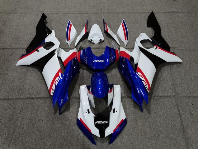 Azul Blanco & Rojo 2017-2021 Yamaha R6 Carenados Moto Azul Blanco & Rojo 2017-2021 Yamaha R6 Carenados Moto