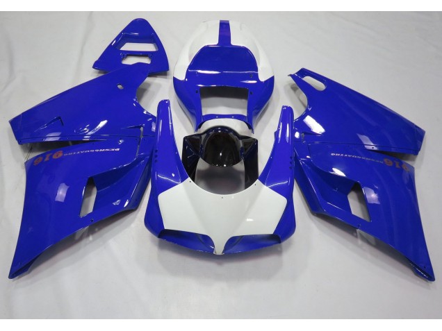 Azul Brillante & Blanco 1993-2005 Ducati 996 748 916 998 Carenados Moto Azul Brillante & Blanco 1993-2005 Ducati 996 748 916 998 Carenados Moto
