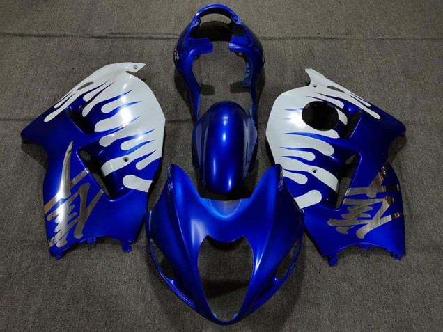 Azul Brillante & Blanco 1997-2007 Suzuki GSXR 1300 Carenados Moto Azul Brillante & Blanco 1997-2007 Suzuki GSXR 1300 Carenados Moto