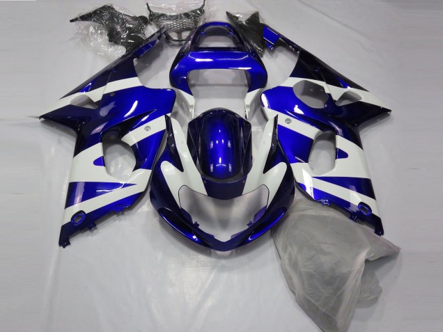 Azul Brillante & Blanco 2000-2002 Suzuki GSXR 1000 Carenados Moto Azul Brillante & Blanco 2000-2002 Suzuki GSXR 1000 Carenados Moto