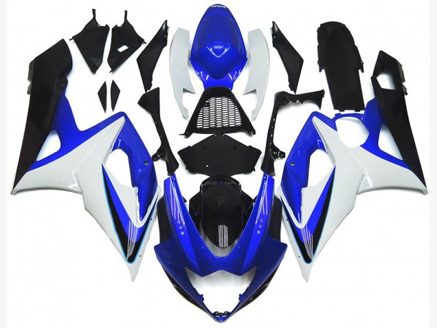 Azul Brillante & Blanco 2005-2006 Suzuki GSXR 1000 Carenados Moto Azul Brillante & Blanco 2005-2006 Suzuki GSXR 1000 Carenados Moto