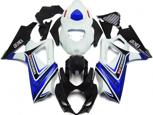 Azul Brillante Con Estilo Blanco & Negro OEM 2007-2008 Suzuki GSXR 1000 Carenados Moto Azul Brillante Con Estilo Blanco & Negro OEM 2007-2008 Suzuki GSXR 1000 Carenados Moto