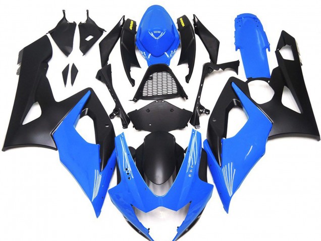 Azul Brillante Con Logotipos Amarillos 2005-2006 Suzuki GSXR 1000 Carenados Moto Azul Brillante Con Logotipos Amarillos 2005-2006 Suzuki GSXR 1000 Carenados Moto