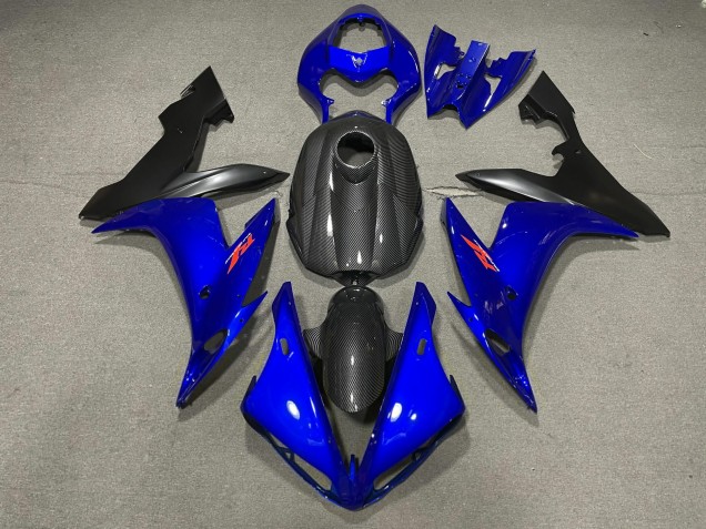 Azul Brillante & Estilo Fibra De Carbono 2004-2006 Yamaha R1 Carenados Moto Azul Brillante & Estilo Fibra De Carbono 2004-2006 Yamaha R1 Carenados Moto