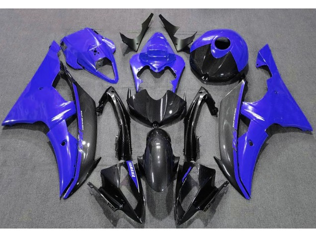 Azul Brillante & Fibra De Carbono 2008-2016 Yamaha R6 Carenados Moto Azul Brillante & Fibra De Carbono 2008-2016 Yamaha R6 Carenados Moto