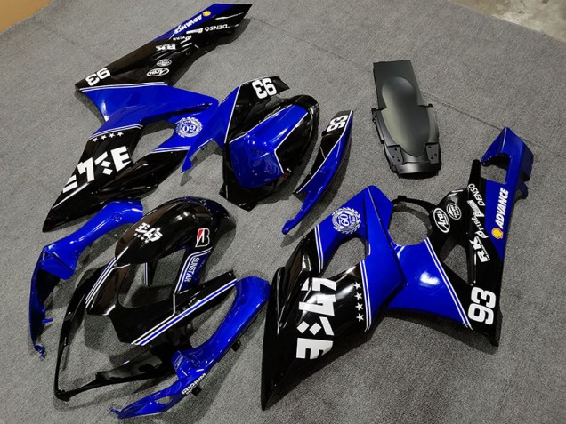 Azul Brillante & Negro 2005-2006 Suzuki GSXR 1000 Carenados Moto Azul Brillante & Negro 2005-2006 Suzuki GSXR 1000 Carenados Moto