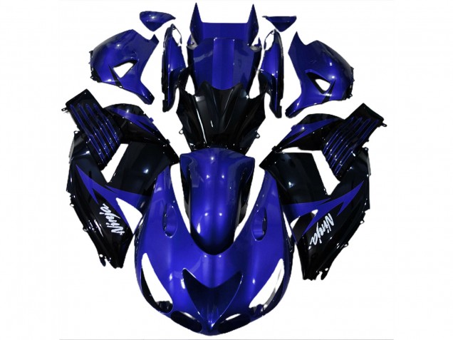 Azul Brillante & Negro 2006-2011 Kawasaki ZX14R Carenados Moto Azul Brillante & Negro 2006-2011 Kawasaki ZX14R Carenados Moto