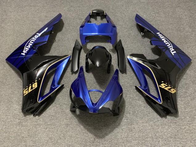 Azul Brillante & Negro 2009-2012 Triumph Daytona 675 Carenados Moto Azul Brillante & Negro 2009-2012 Triumph Daytona 675 Carenados Moto