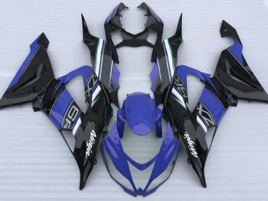 Azul Brillante & Negro 2013-2018 Kawasaki ZX6R Carenados Moto