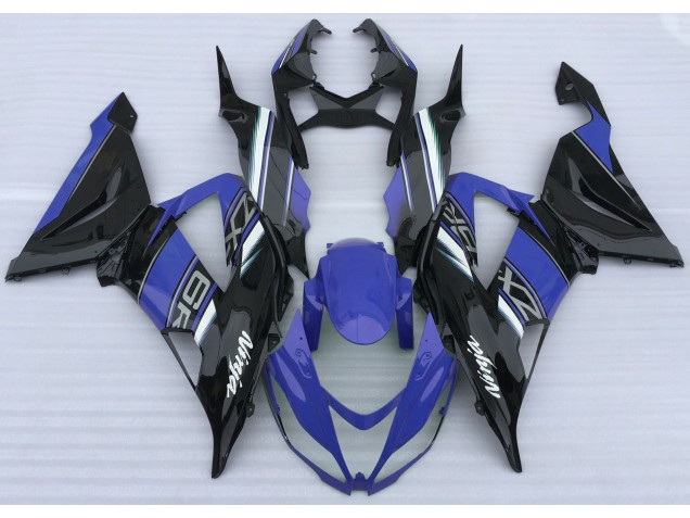 Azul Brillante & Negro 2013-2018 Kawasaki ZX6R Carenados Moto Azul Brillante & Negro 2013-2018 Kawasaki ZX6R Carenados Moto