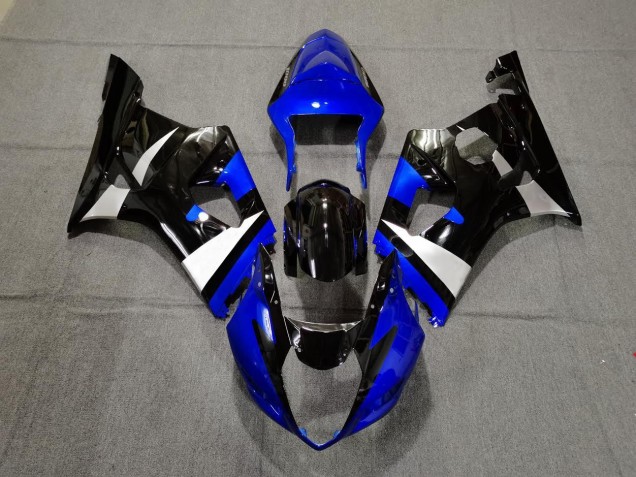 Azul Brillante Negro & Plateado 2003-2004 Suzuki GSXR 1000 Carenados Moto Azul Brillante Negro & Plateado 2003-2004 Suzuki GSXR 1000 Carenados Moto
