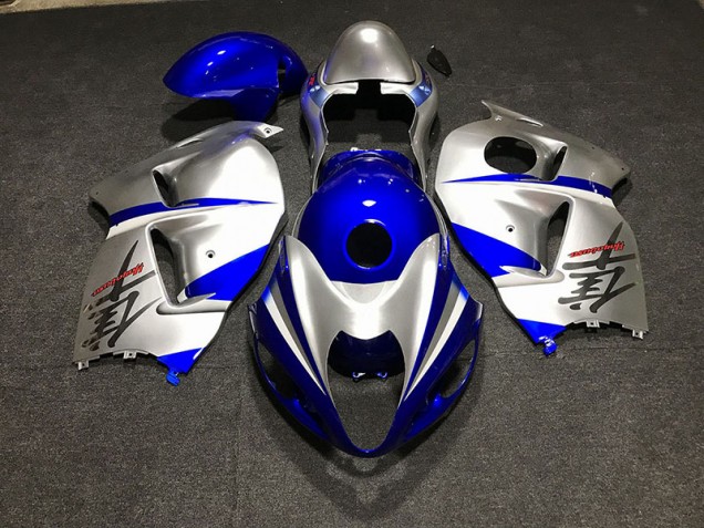 Azul Brillante & Plata 1997-2007 Suzuki GSXR 1300 Carenados Moto Azul Brillante & Plata 1997-2007 Suzuki GSXR 1300 Carenados Moto
