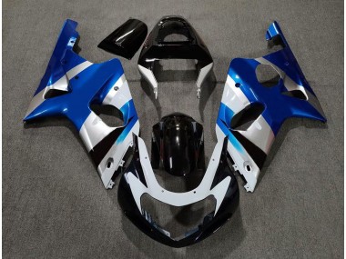 Azul Brillante & Plateado OEM 2000-2002 Suzuki GSXR 1000 Carenados Moto