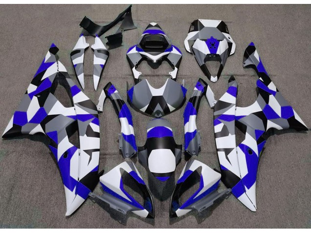 Azul Camuflaje Liso 2008-2016 Yamaha R6 Carenados Moto Azul Camuflaje Liso 2008-2016 Yamaha R6 Carenados Moto