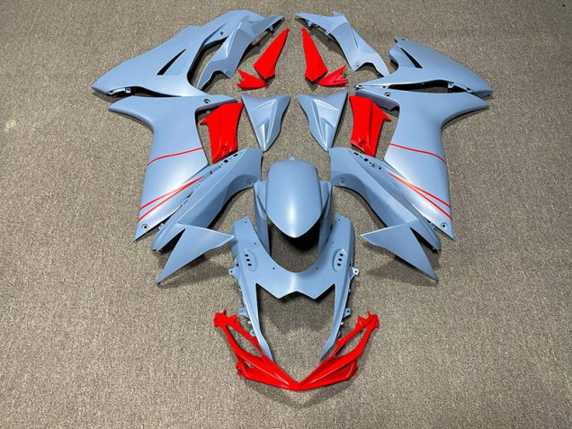 Azul Cielo Mate & Rojo 2011-2024 Suzuki GSXR 600-750 Carenados Moto Azul Cielo Mate & Rojo 2011-2024 Suzuki GSXR 600-750 Carenados Moto