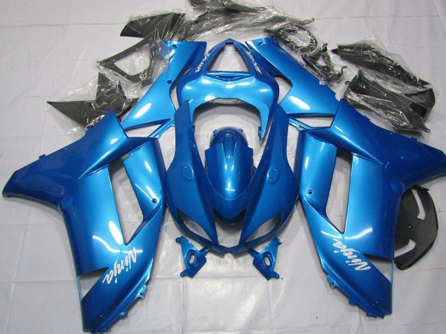 Azul Claro 2007-2008 Kawasaki ZX6R Carenados Moto Azul Claro 2007-2008 Kawasaki ZX6R Carenados Moto
