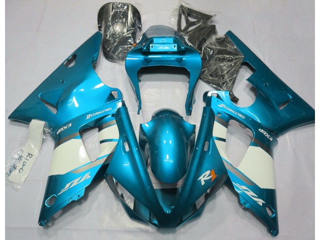 Azul Claro & Blanco 2000-2001 Yamaha R1 Carenados Moto Azul Claro & Blanco 2000-2001 Yamaha R1 Carenados Moto
