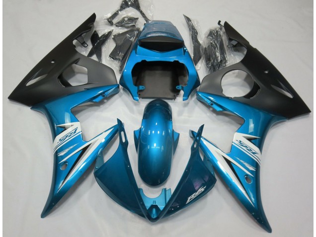 Azul Claro & Blanco 2003-2004 Yamaha R6 Carenados Moto Azul Claro & Blanco 2003-2004 Yamaha R6 Carenados Moto