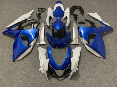 Azul Claro & Blanco 2009-2016 Suzuki GSXR 1000 Carenados Moto