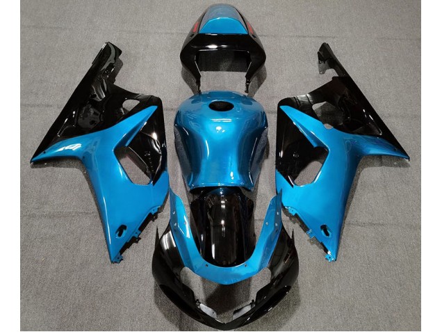 Azul Claro Brillante & Negro 2001-2003 Suzuki GSXR 600-750 Carenados Moto Azul Claro Brillante & Negro 2001-2003 Suzuki GSXR 600-750 Carenados Moto