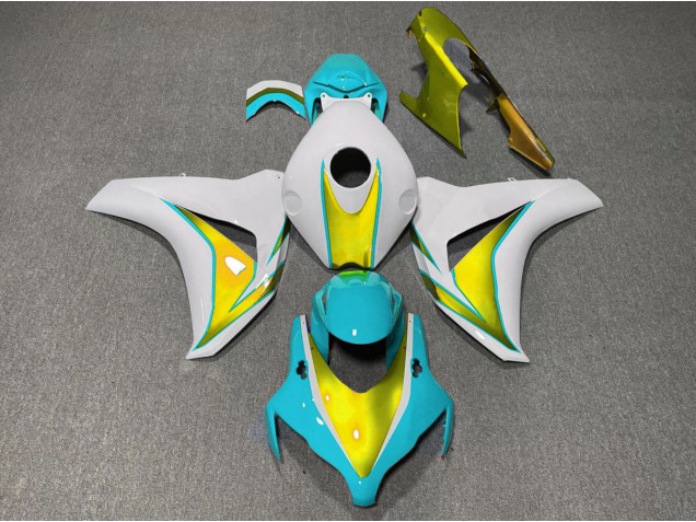 Azul Claro & Dorado 2008-2011 Honda CBR1000RR Carenados Moto
