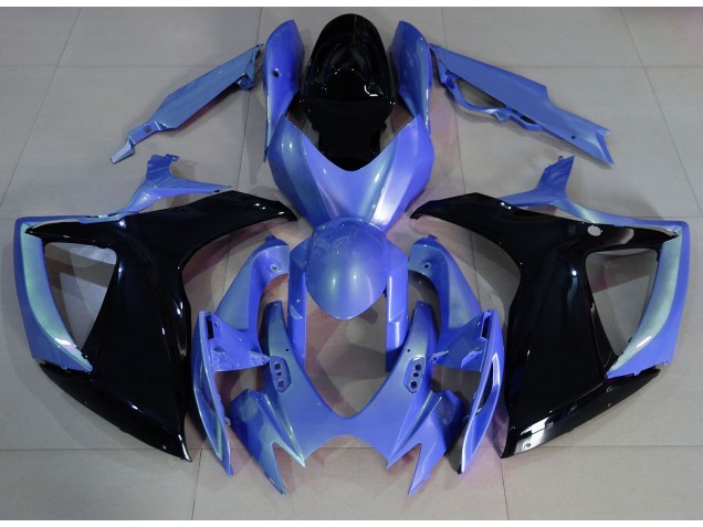 Azul Claro & Negro 2006-2007 Suzuki GSXR 600-750 Carenados Moto Azul Claro & Negro 2006-2007 Suzuki GSXR 600-750 Carenados Moto