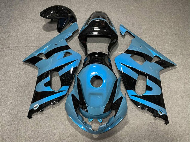 Azul Claro Perla & Negro 2001-2003 Suzuki GSXR 600-750 Carenados Moto Azul Claro Perla & Negro 2001-2003 Suzuki GSXR 600-750 Carenados Moto