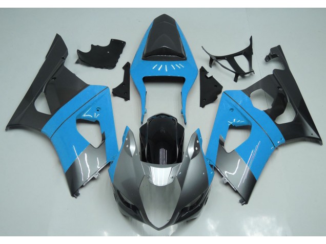 Azul Claro Plateado & Negro 2003-2004 Suzuki GSXR 1000 Carenados Moto Azul Claro Plateado & Negro 2003-2004 Suzuki GSXR 1000 Carenados Moto