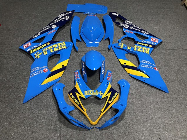 Azul Claro Rizla 2005-2006 Suzuki GSXR 1000 Carenados Moto Azul Claro Rizla 2005-2006 Suzuki GSXR 1000 Carenados Moto