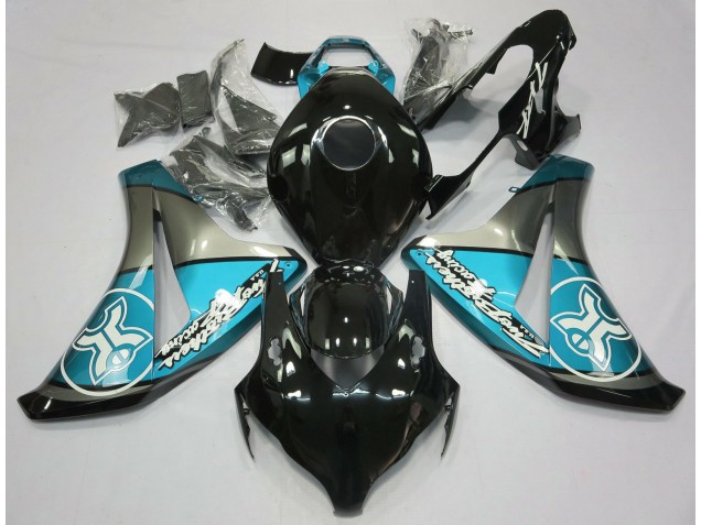 Azul Claro Sobre Negro Personalizado 2008-2011 Honda CBR1000RR Carenados Moto